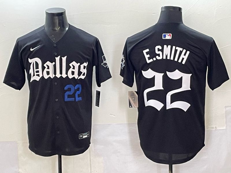 Men 2025 Nike Dallas Cowboys #22 E.Smith Black 5th generation Joint Name Limited NFL Jersey 04->dallas cowboys->NFL Jersey